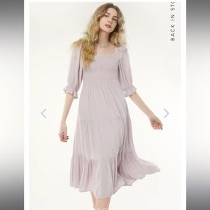 Oak and Fort smocked midi dress